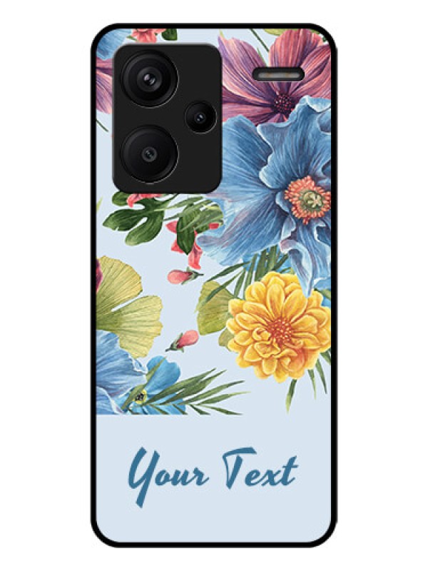 Custom Xiaomi Redmi Note 13 Pro Plus 5G Custom Glass Phone Case - Stunning Watercolored Flowers Painting Design