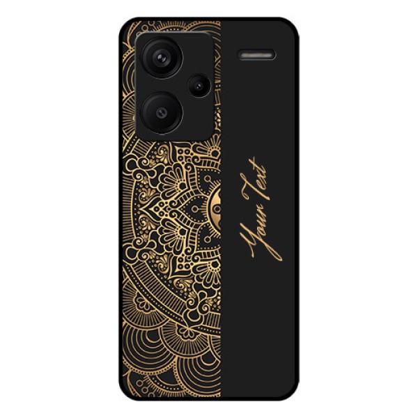 Xiaomi Redmi Note 13 Pro Plus 5G Custom Glass Phone Case - Mandala Art With Custom Text Design Xiaomi Redmi Note 13 Pro Plus 5G Custom Glass Phone Case - Mandala Art With Custom Text Design