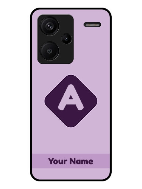Custom Xiaomi Redmi Note 13 Pro Plus 5G Custom Glass Phone Case - Custom Letter In Curved Badge Design