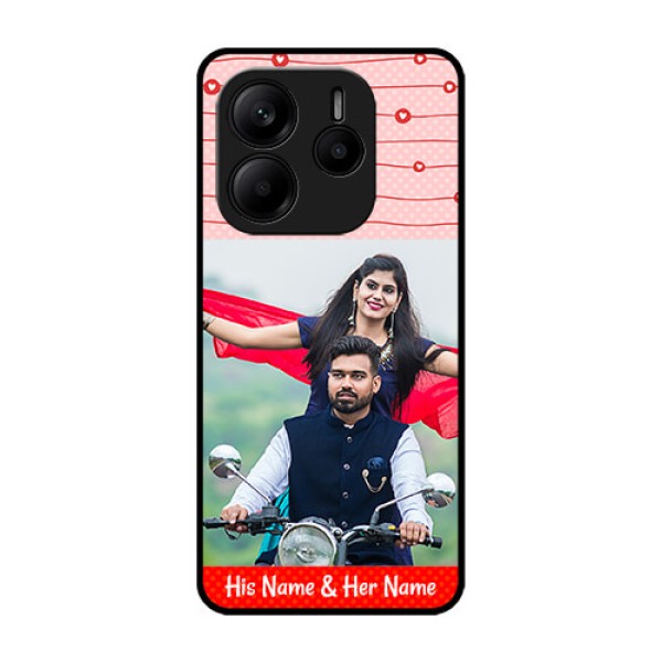Redmi Note 14 5G Custom Glass Phone CaseRed Pattern Case Design Redmi Note 14 5G Custom Glass Phone CaseRed Pattern Case Design