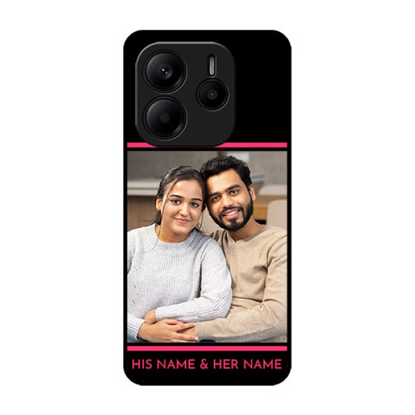 Redmi Note 14 5G Custom Glass Phone CaseWith Add Text Design