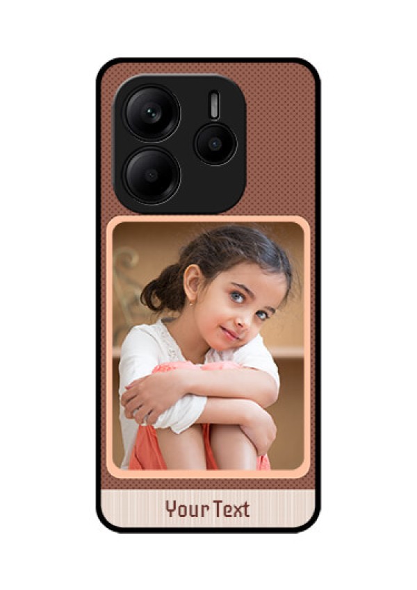 Redmi Note 14 5G Custom Glass Phone CaseSimple Pic Upload Design