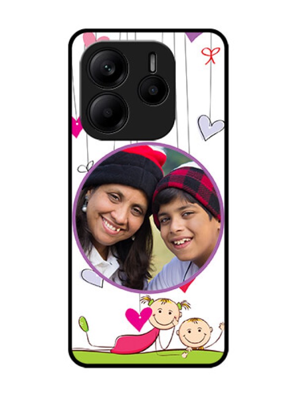 Custom Redmi Note 14 5G Custom Glass Phone CaseCute Kids Phone Case Design