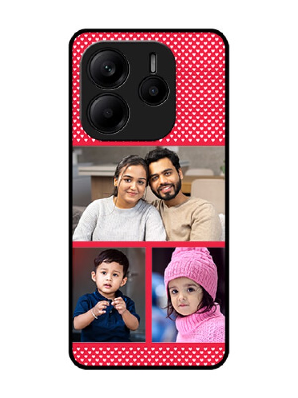 Custom Redmi Note 14 5G Custom Glass Phone CaseBulk Photo Upload Design