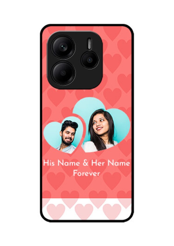 Redmi Note 14 5G Custom Glass Phone CaseCouple Pic Upload Design