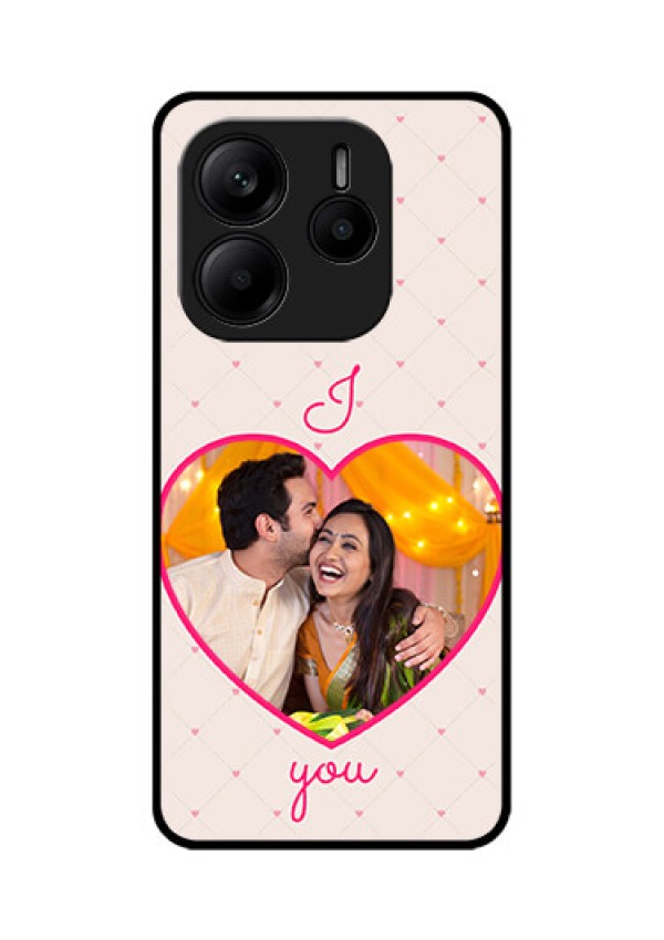 Redmi Note 14 5G Custom Glass Phone CaseHeart Shape Design