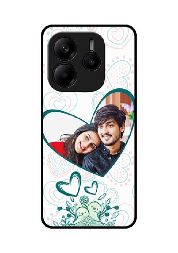 Redmi Note 14 5G Custom Glass Phone CasePremium Couple Design