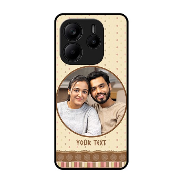 Redmi Note 14 5G Custom Glass Phone CaseBrown Dotted Mobile Case Design Redmi Note 14 5G Custom Glass Phone CaseBrown Dotted Mobile Case Design