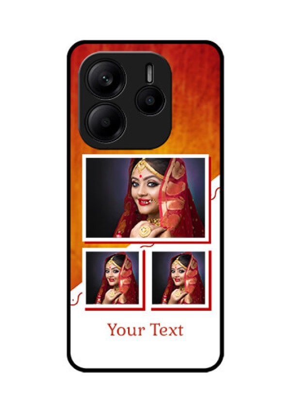 Redmi Note 14 5G Custom Glass Phone CaseWedding Memories Design