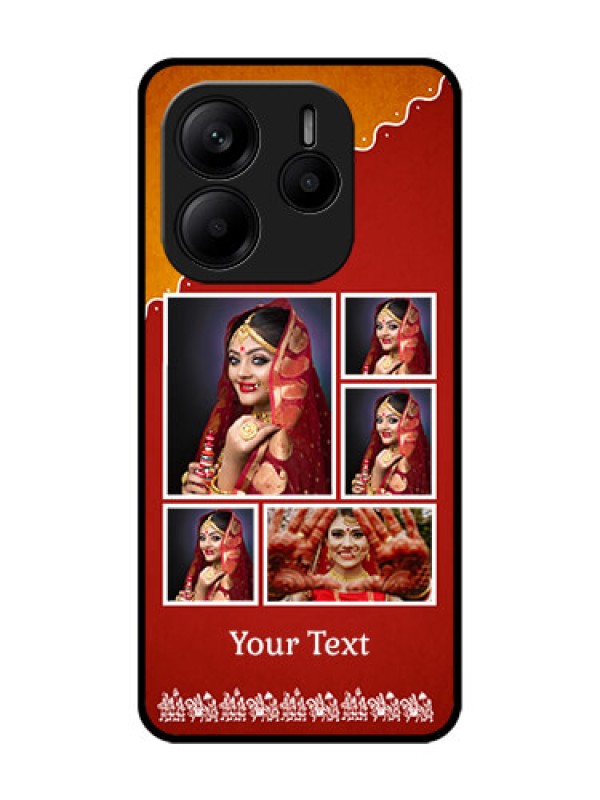 Custom Redmi Note 14 5G Custom Glass Phone CaseWedding Pic Upload Design