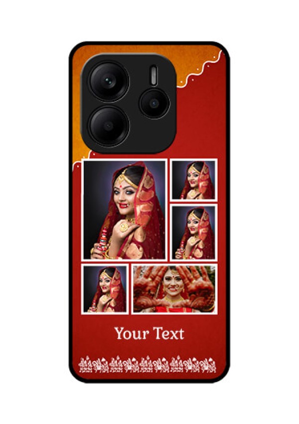 Redmi Note 14 5G Custom Glass Phone CaseWedding Pic Upload Design