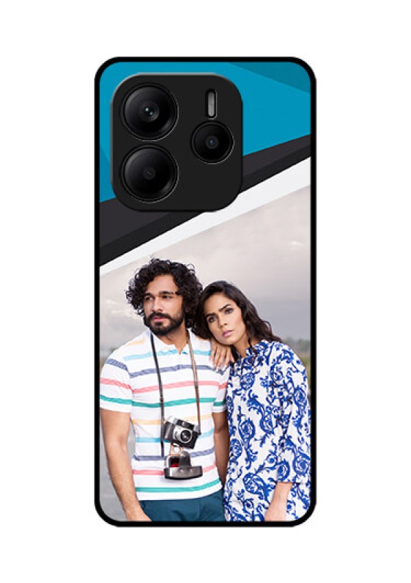 Redmi Note 14 5G Custom Glass Phone CaseSimple Pattern Photo Upload Design