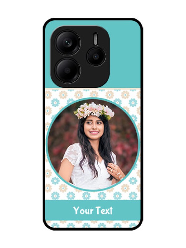 Custom Redmi Note 14 5G Custom Glass Phone CaseBeautiful Flowers Design