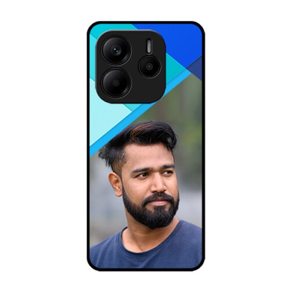 Redmi Note 14 5G Custom Glass Phone CaseBlue Pattern Design