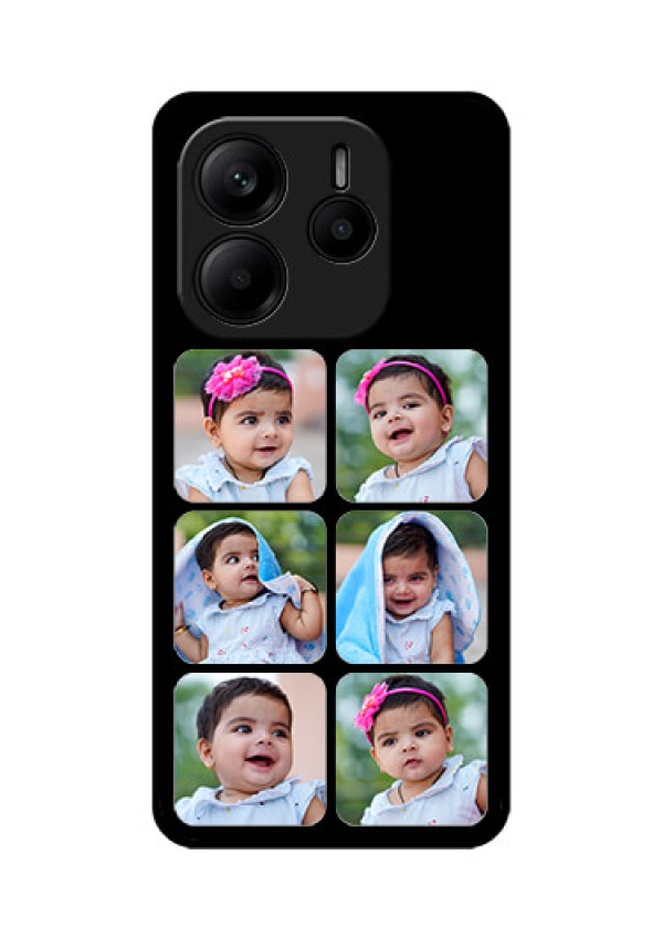 Redmi Note 14 5G Custom Glass Phone CaseMultiple Pictures Design