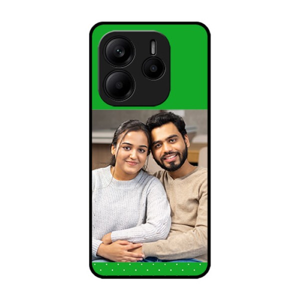 Redmi Note 14 5G Custom Glass Phone CaseGreen Pattern Design