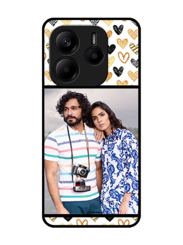 Custom Redmi Note 14 5G Custom Glass Phone CaseLove Symbol Design