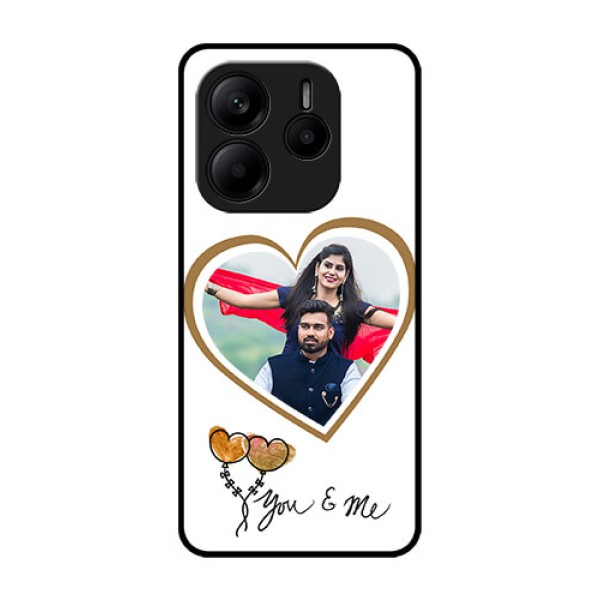 Redmi Note 14 5G Custom Glass Phone CaseYou and Me Design
