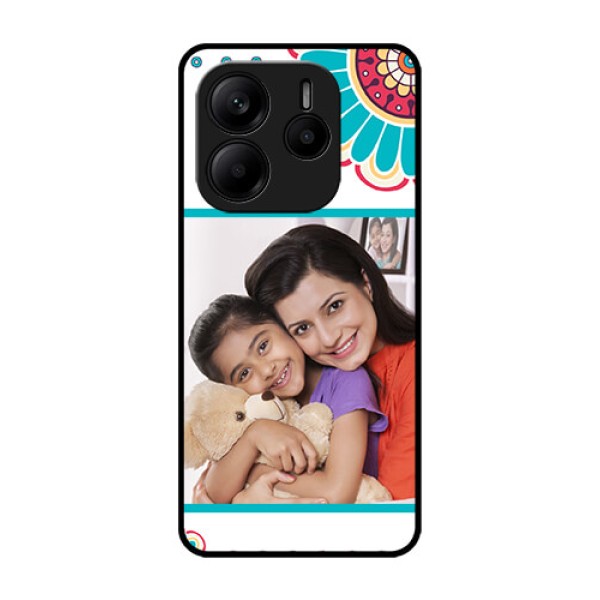 Redmi Note 14 5G Custom Glass Phone CaseFlower Design