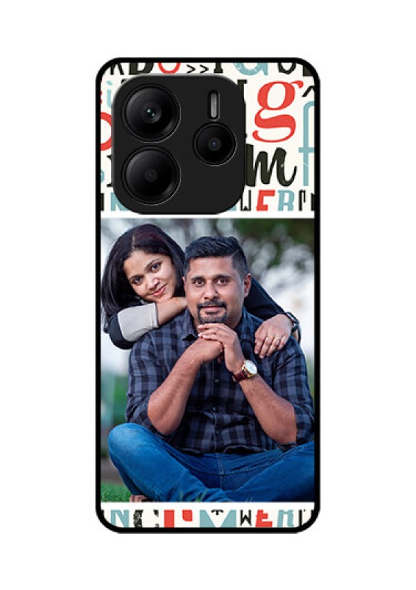 Redmi Note 14 5G Custom Glass Phone CaseAlphabet Design