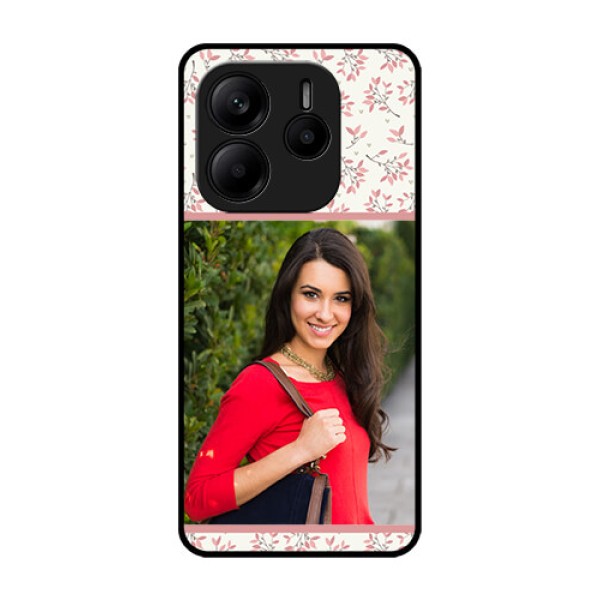Redmi Note 14 5G Custom Glass Phone CaseStunning Floral Design