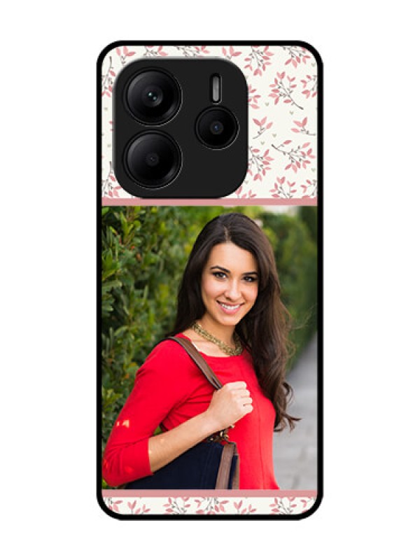 Custom Redmi Note 14 5G Custom Glass Phone CaseStunning Floral Design