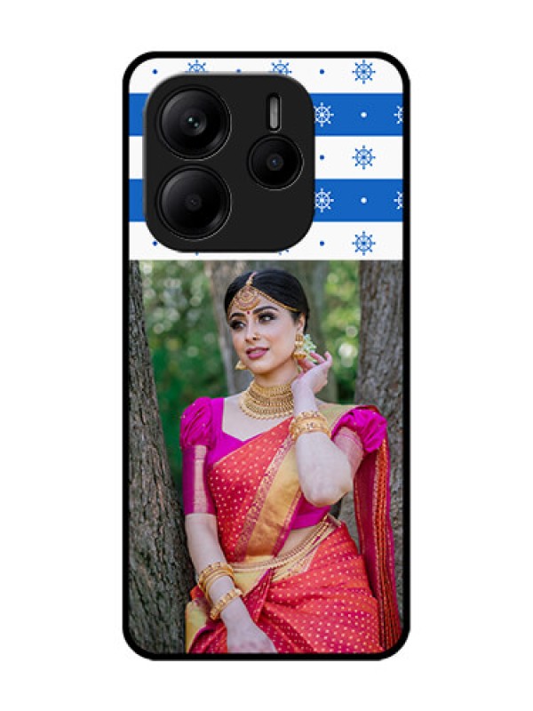 Custom Redmi Note 14 5G Custom Glass Phone CaseSnow Pattern Design