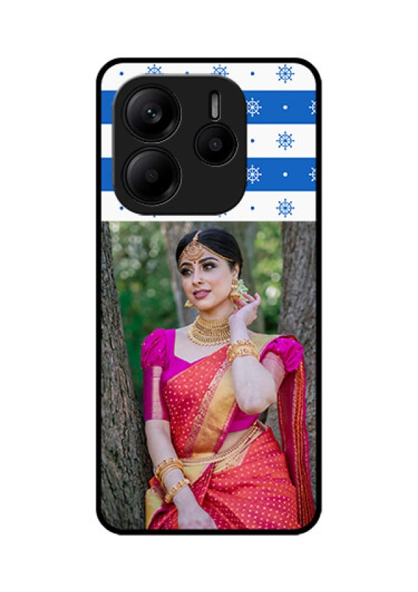 Redmi Note 14 5G Custom Glass Phone CaseSnow Pattern Design