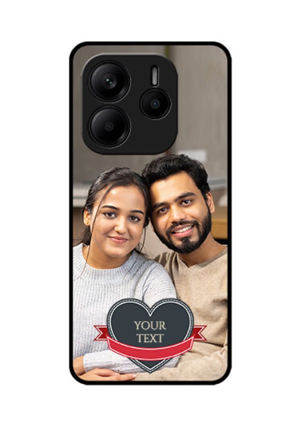 Redmi Note 14 5G Custom Glass Phone CaseJust Married Couple Design