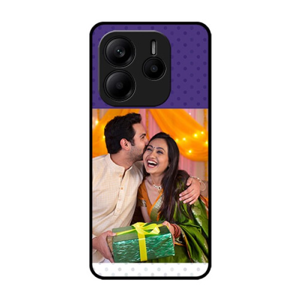 Redmi Note 14 5G Custom Glass Phone CaseViolet Colored Pattern Design Redmi Note 14 5G Custom Glass Phone CaseViolet Colored Pattern Design