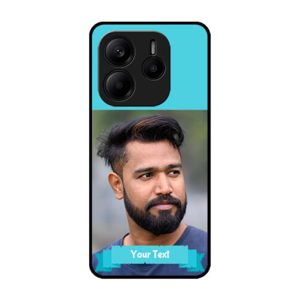 Redmi Note 14 5G Custom Glass Phone CaseBlue Color Design Redmi Note 14 5G Custom Glass Phone CaseBlue Color Design