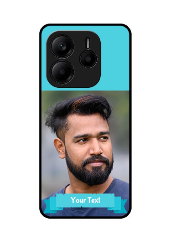 Redmi Note 14 5G Custom Glass Phone CaseBlue Color Design