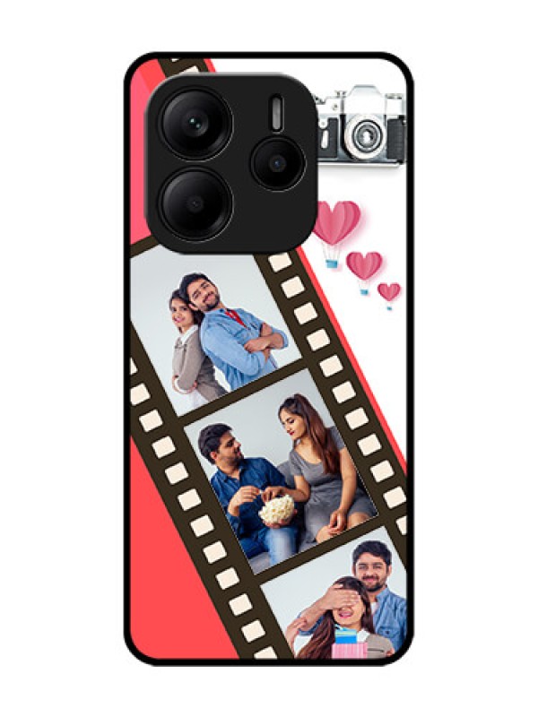 Custom Redmi Note 14 5G Custom Glass Phone Case3 Image Holder With Film Reel