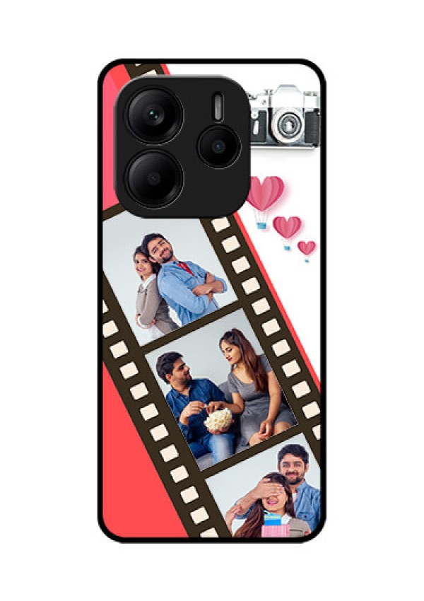 Redmi Note 14 5G Custom Glass Phone Case3 Image Holder With Film Reel