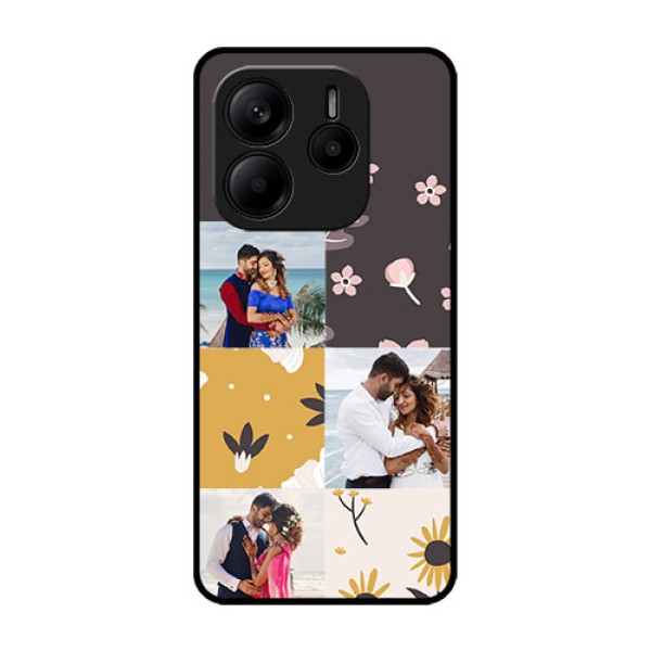 Redmi Note 14 5G Custom Glass Phone Case3 Images With Floral Design Redmi Note 14 5G Custom Glass Phone Case3 Images With Floral Design