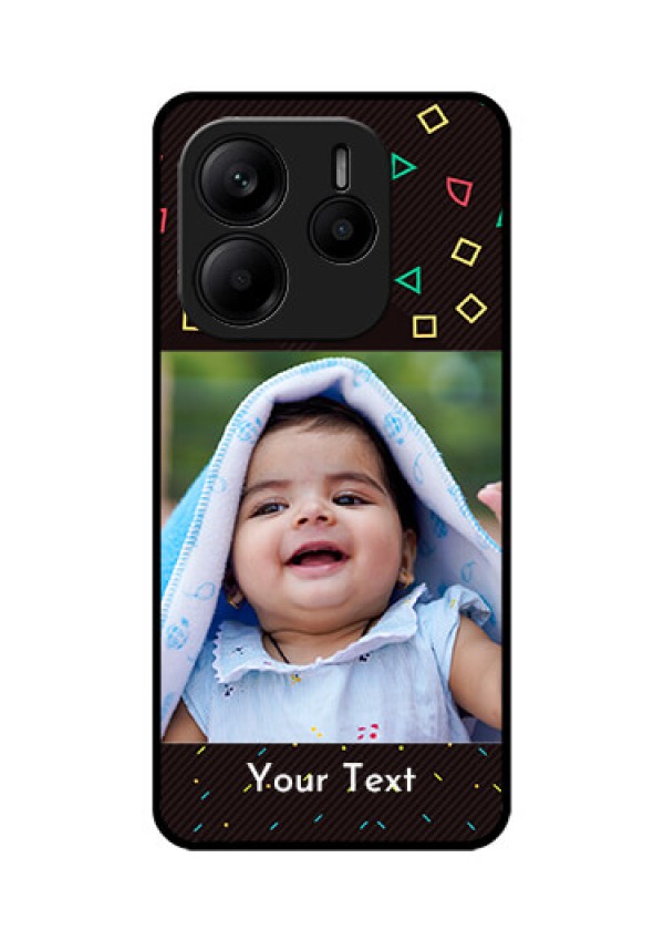 Redmi Note 14 5G Custom Glass Phone CaseWith Confetti Birthday Design