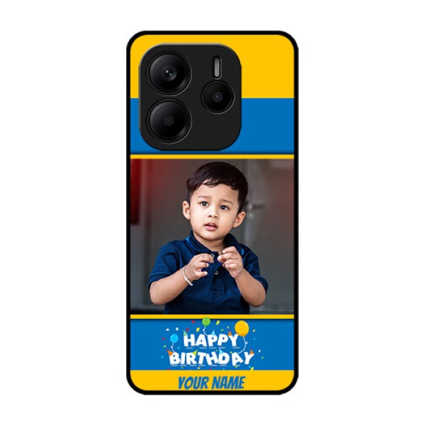 Redmi Note 14 5G Custom Glass Phone CaseBirthday Wishes Design Redmi Note 14 5G Custom Glass Phone CaseBirthday Wishes Design