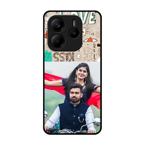 Redmi Note 14 5G Custom Glass Phone CaseLove Doodle Pattern