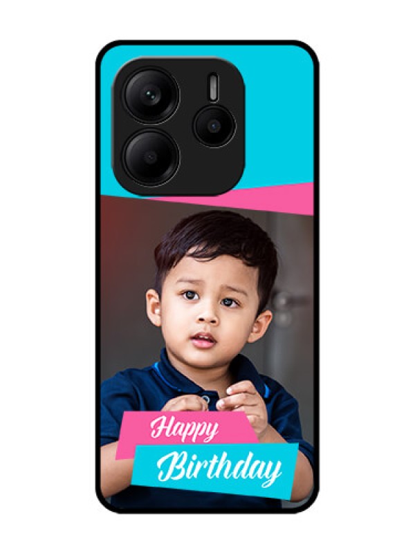 Custom Redmi Note 14 5G Custom Glass Phone CaseImage Holder With 2 Color Design