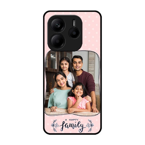 Redmi Note 14 5G Custom Glass Phone CaseFamily With Dots Design Redmi Note 14 5G Custom Glass Phone CaseFamily With Dots Design