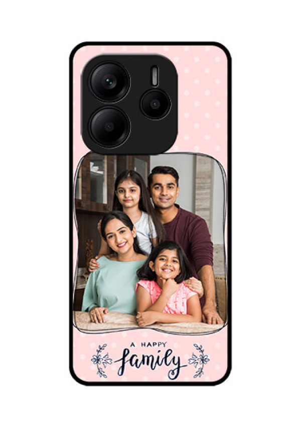 Redmi Note 14 5G Custom Glass Phone CaseFamily With Dots Design