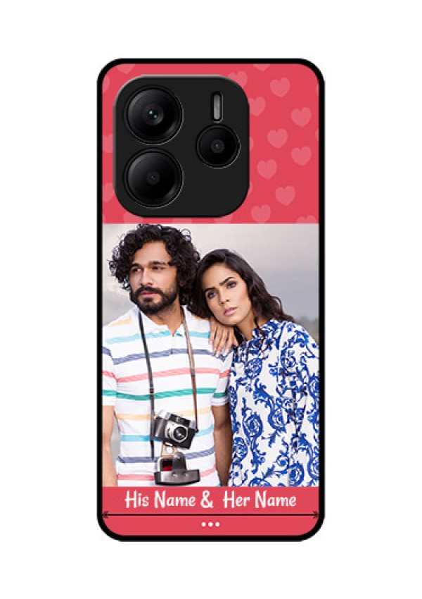 Redmi Note 14 5G Custom Glass Phone CaseSimple Love Design