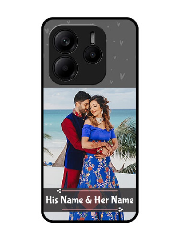 Custom Redmi Note 14 5G Custom Glass Phone CaseBuy Love Design With Photo Online