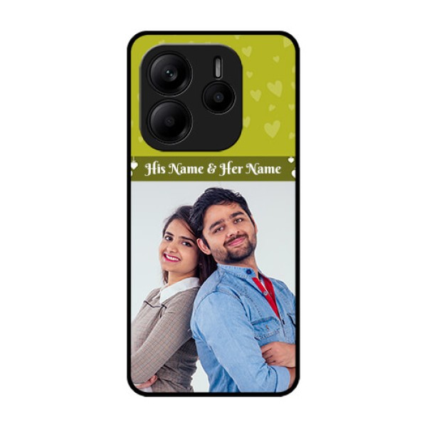 Redmi Note 14 5G Custom Glass Phone CaseYou and Me Heart Design