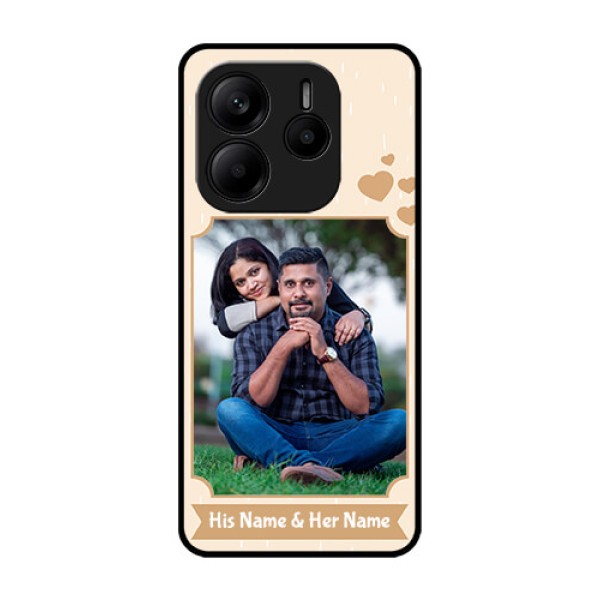 Redmi Note 14 5G Custom Glass Phone CaseWith Confetti Love Design Redmi Note 14 5G Custom Glass Phone CaseWith Confetti Love Design