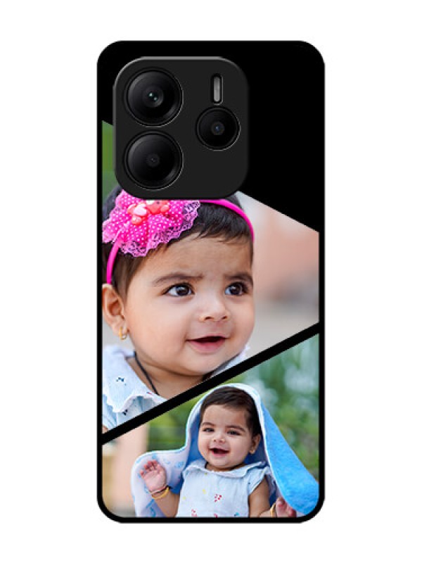 Custom Redmi Note 14 5G Custom Glass Phone CaseSemi Cut Design