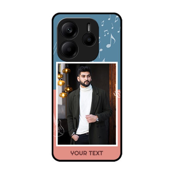Redmi Note 14 5G Custom Glass Phone CaseWith Color Musical Note Design Redmi Note 14 5G Custom Glass Phone CaseWith Color Musical Note Design