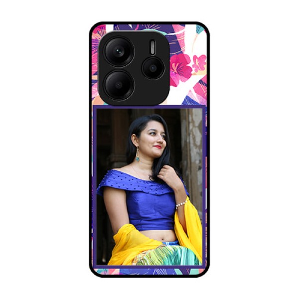 Redmi Note 14 5G Custom Glass Phone CaseAbstract Floral Design Redmi Note 14 5G Custom Glass Phone CaseAbstract Floral Design