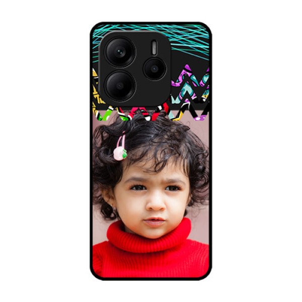 Redmi Note 14 5G Custom Glass Phone CaseNeon Abstract Design