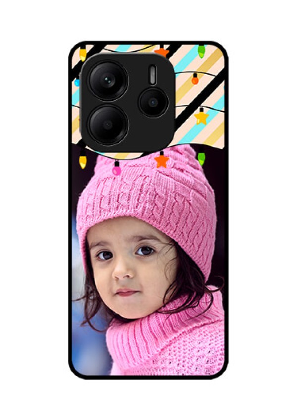 Redmi Note 14 5G Custom Glass Phone CaseLights Hanging Design
